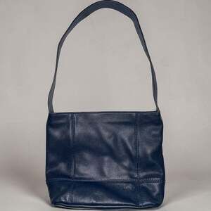 The Sak Alameda Navy Blue Pebbled Leather Hobo Shoulder Bag